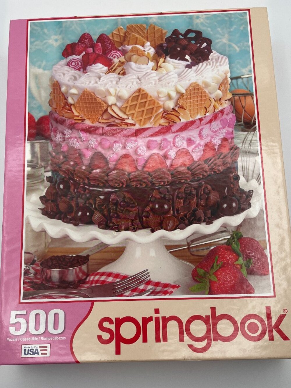 Springbok Cake 500pc Jigsaw Puzzle Icing on the Cake 18" x 23.5" Mint
